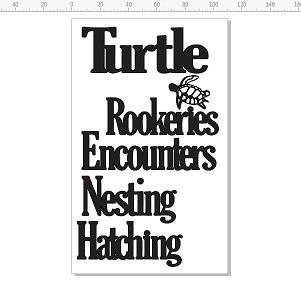 Turtle,turtles,Rookeries,encounters,nesting, 110 x 180mm Min pur